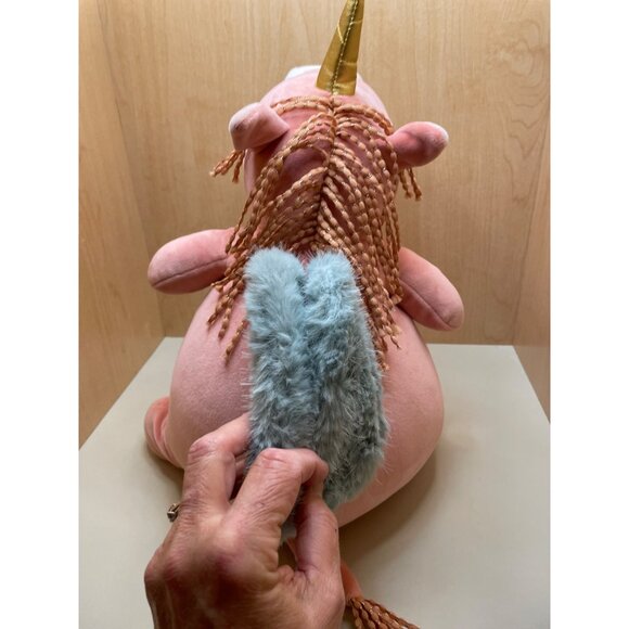 Pillowfort Weighted Plush Pegasus Throw Pillow Pink & Gold Polyester - Picture 4 of 10